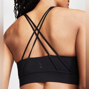 Nike Luxe Swoosh Black Sports Bra - Size XL